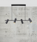 Preview: Nordlux Alanis 4 moderne Pendelleuchte Schwarz GU10 minimalistisches Design